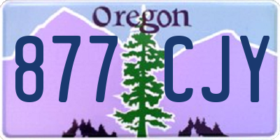 OR license plate 877CJY