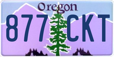 OR license plate 877CKT