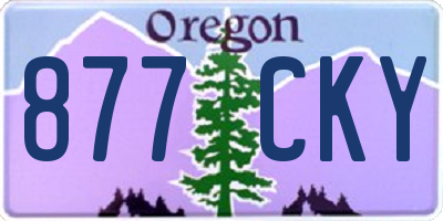OR license plate 877CKY