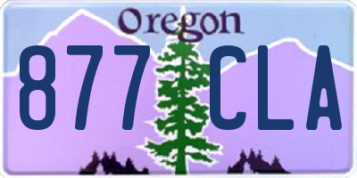 OR license plate 877CLA
