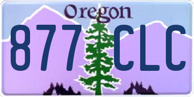 OR license plate 877CLC