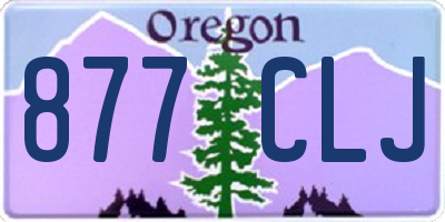 OR license plate 877CLJ