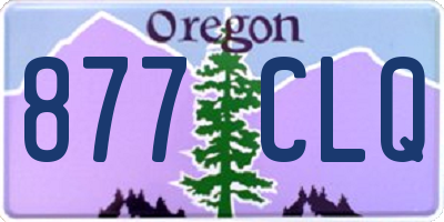 OR license plate 877CLQ