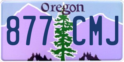 OR license plate 877CMJ