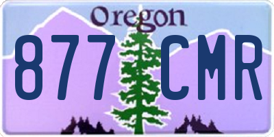 OR license plate 877CMR