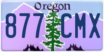 OR license plate 877CMX