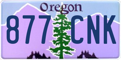 OR license plate 877CNK