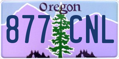OR license plate 877CNL