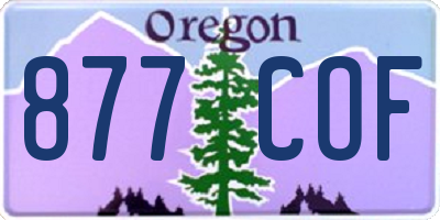 OR license plate 877COF