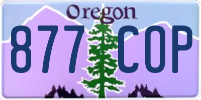 OR license plate 877COP