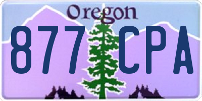 OR license plate 877CPA