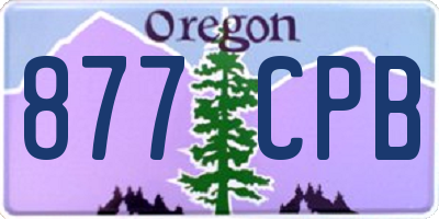 OR license plate 877CPB