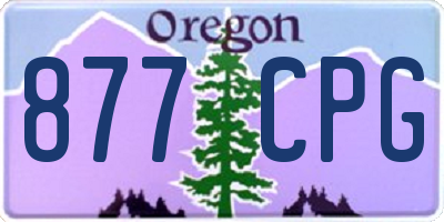 OR license plate 877CPG