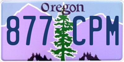 OR license plate 877CPM