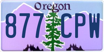 OR license plate 877CPW