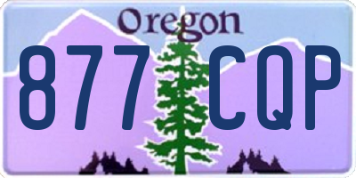 OR license plate 877CQP