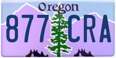 OR license plate 877CRA