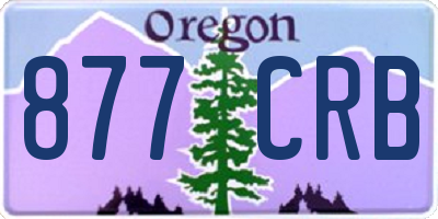OR license plate 877CRB
