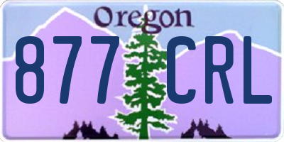 OR license plate 877CRL