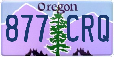 OR license plate 877CRQ