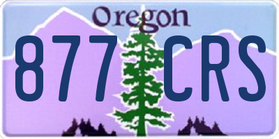 OR license plate 877CRS
