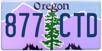 OR license plate 877CTD