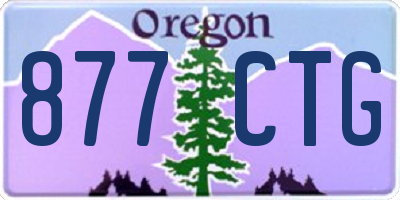 OR license plate 877CTG