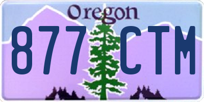 OR license plate 877CTM