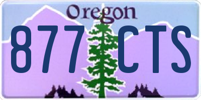 OR license plate 877CTS