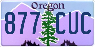OR license plate 877CUC