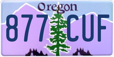 OR license plate 877CUF