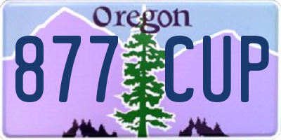 OR license plate 877CUP
