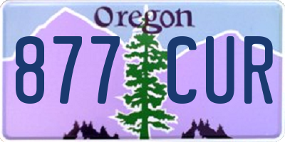 OR license plate 877CUR