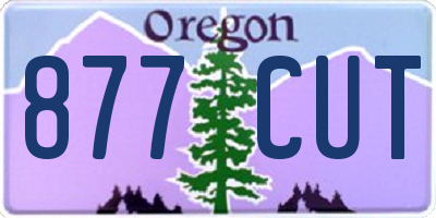 OR license plate 877CUT