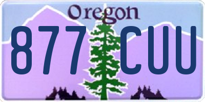 OR license plate 877CUU