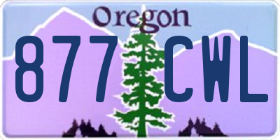 OR license plate 877CWL