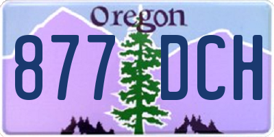 OR license plate 877DCH