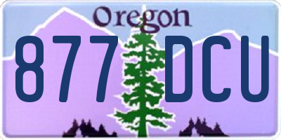 OR license plate 877DCU
