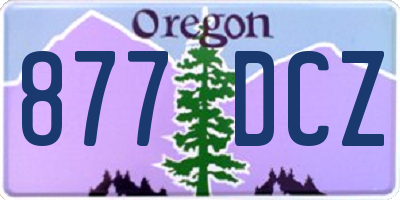 OR license plate 877DCZ