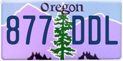 OR license plate 877DDL
