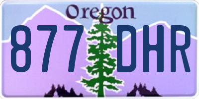 OR license plate 877DHR