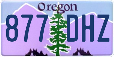 OR license plate 877DHZ