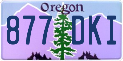 OR license plate 877DKI