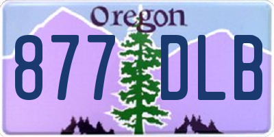 OR license plate 877DLB