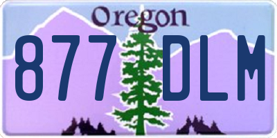 OR license plate 877DLM