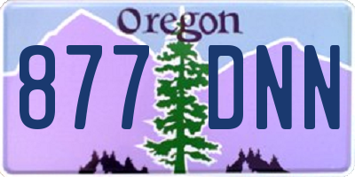 OR license plate 877DNN