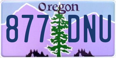OR license plate 877DNU