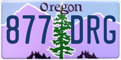 OR license plate 877DRG