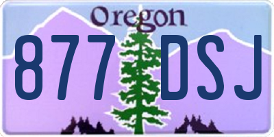 OR license plate 877DSJ