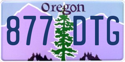 OR license plate 877DTG